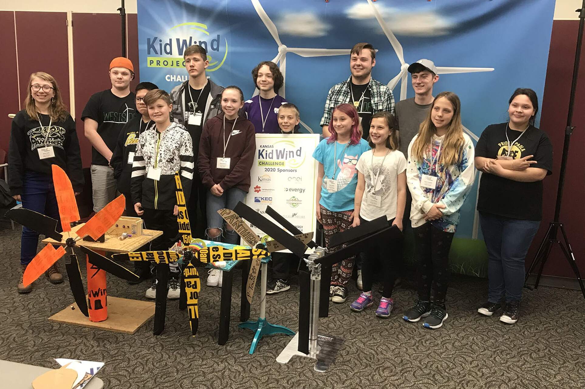 kid wind project team composed of children